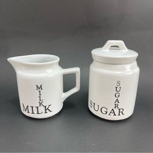 The Old Pottery Company Milk and Sugar jar
